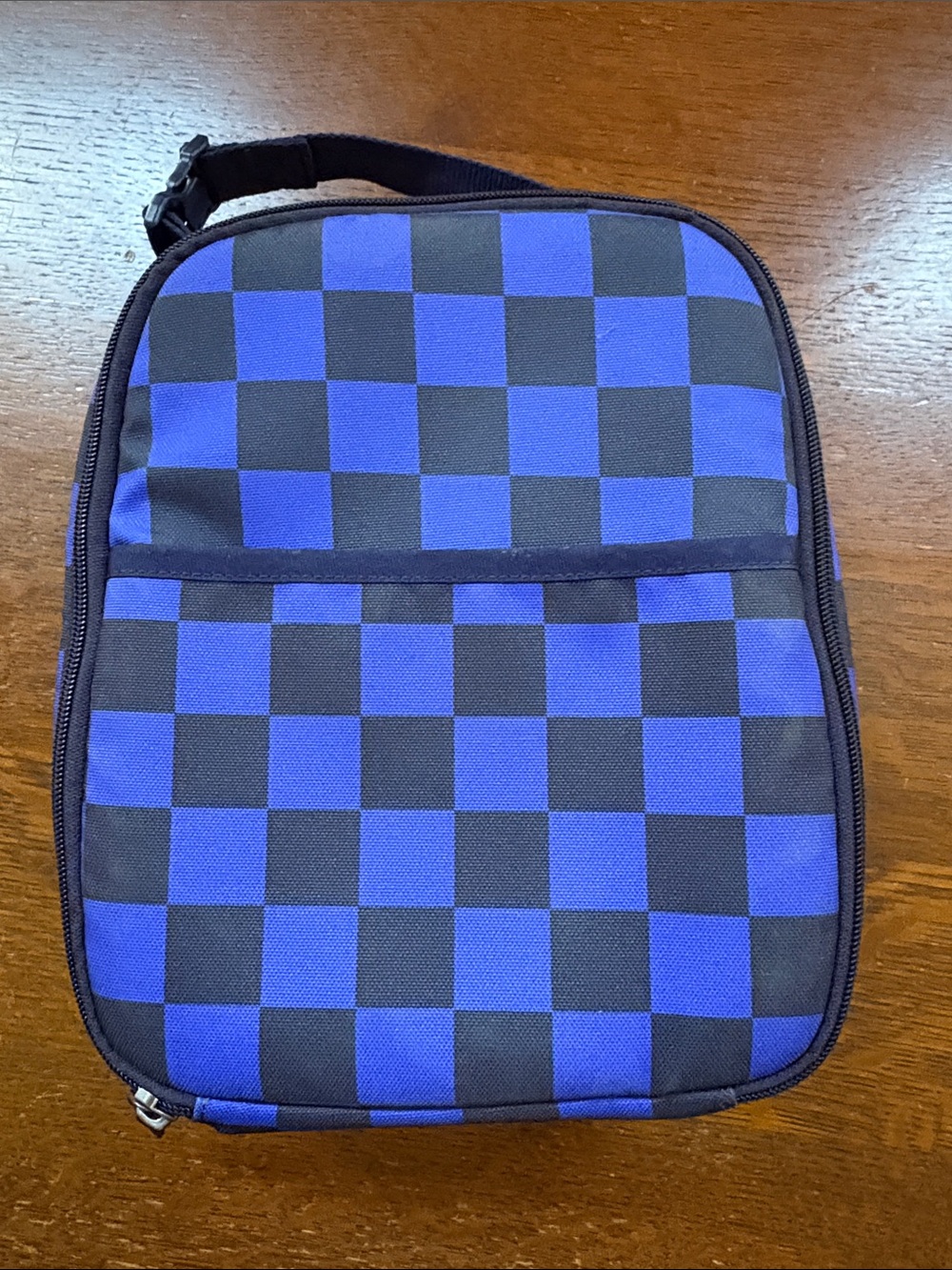 Hanna Andersson Blue and Black Checkered Lunchbox